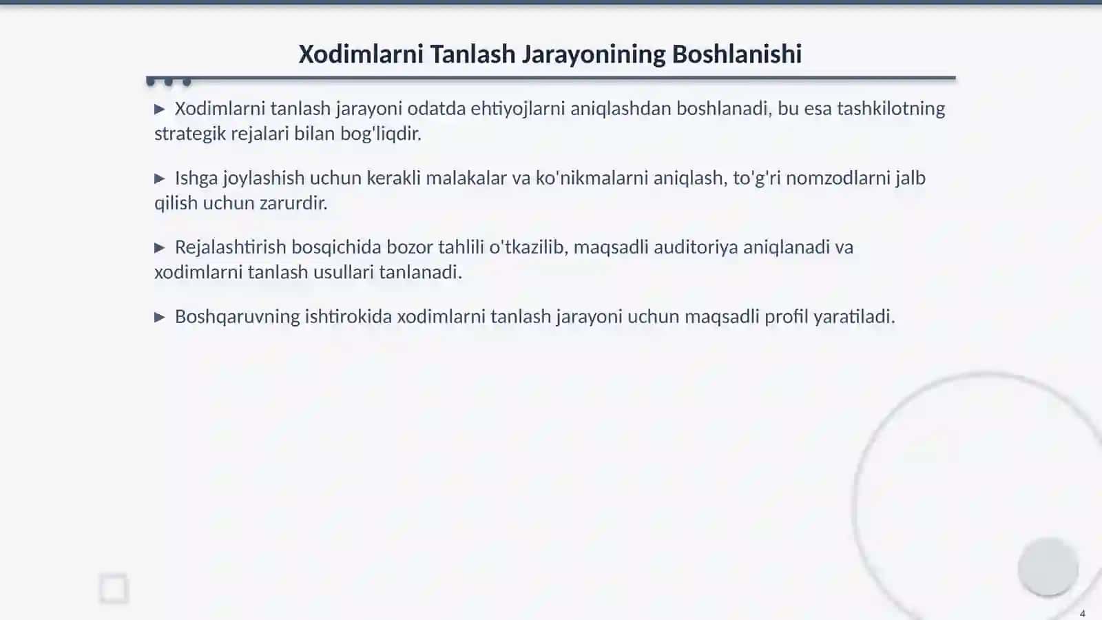 Inson Resurslari Fanidan Xodimlarni Tanlash Jarayoni 4