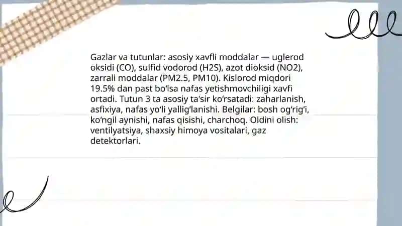 Faol xavfli yoki zararli omillar 4