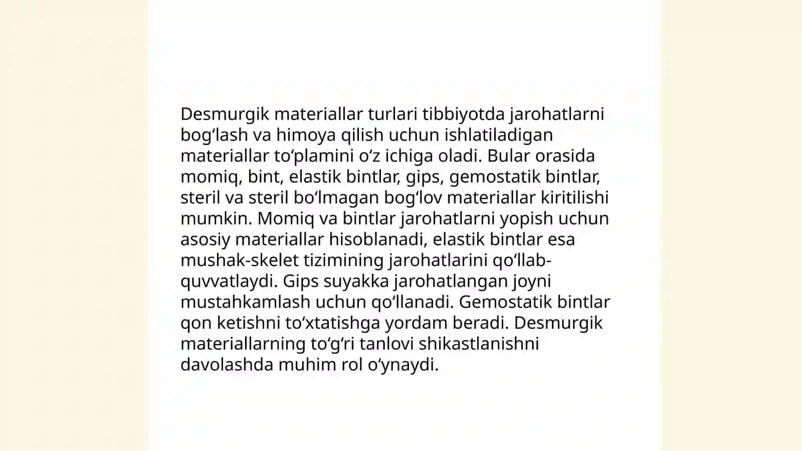 Desmurgiya va turlari.Bog’lov qo’yish usullari.Transport immobilizatsiyasi 4