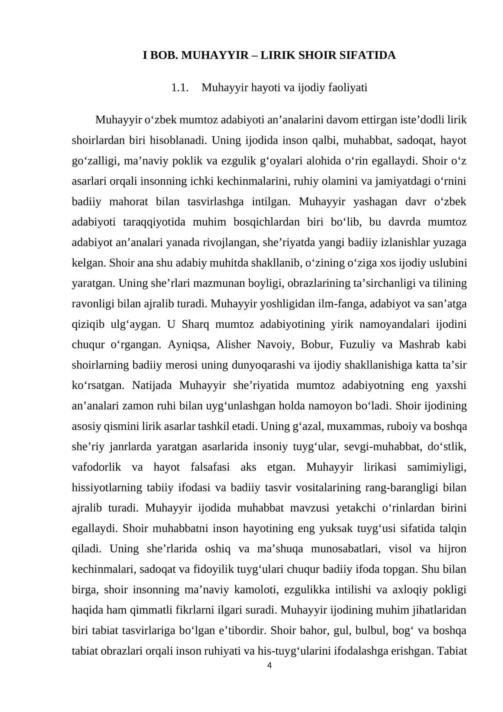 Muhayyir – Lirik Sho'r Sifatida 4