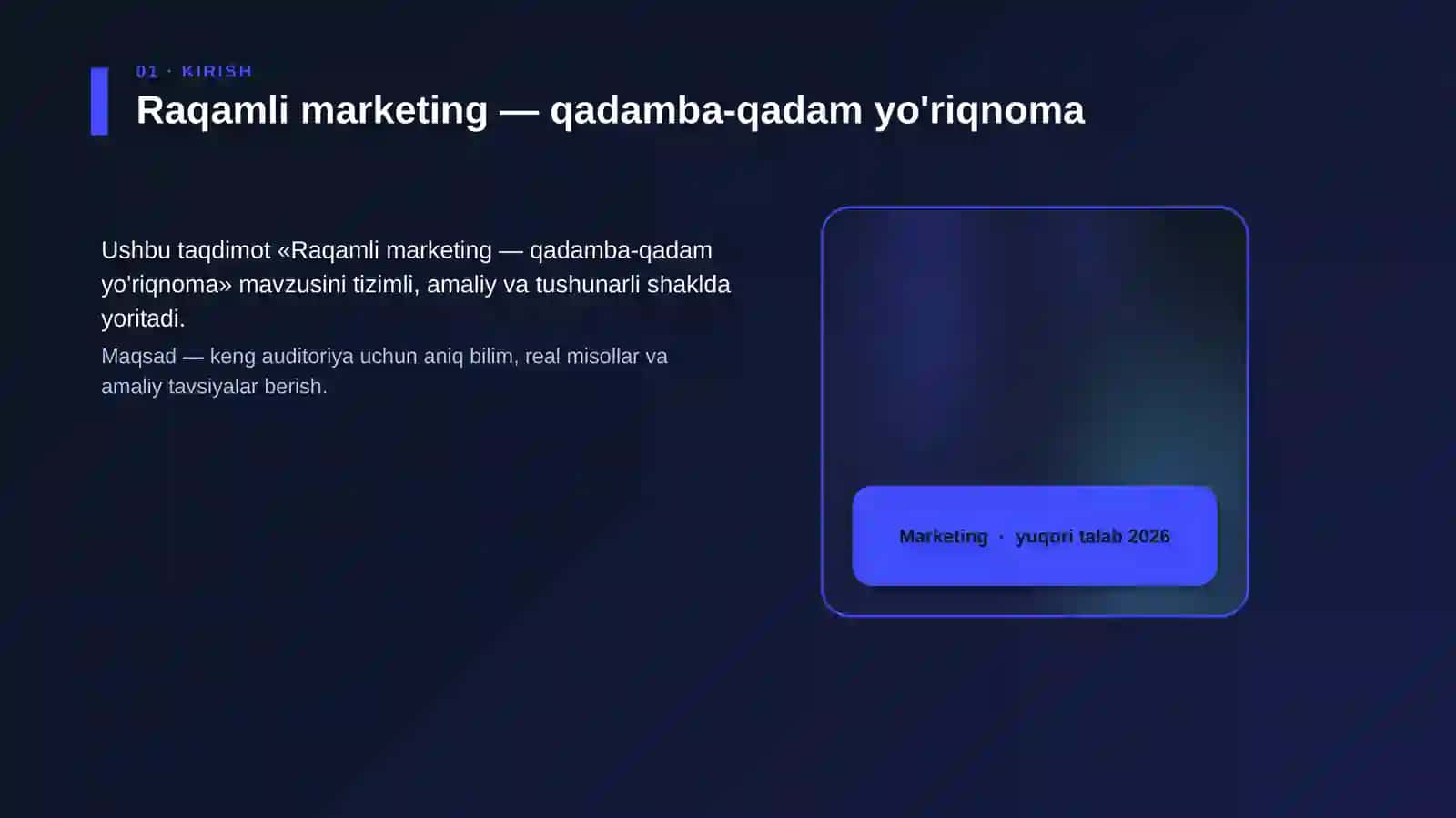 Raqamli marketing — qadamba-qadam yo'riqnoma 4