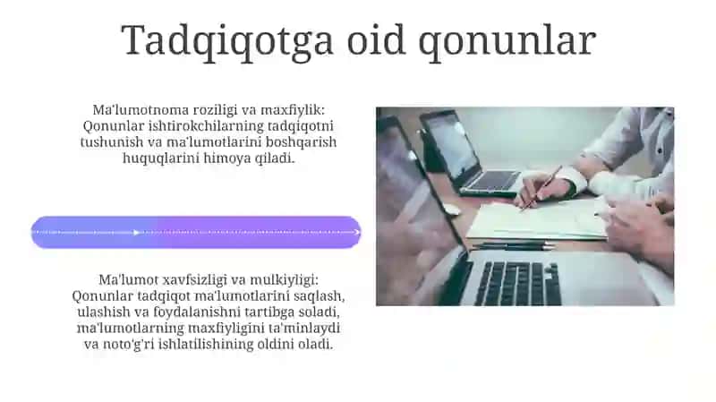 Tadqiqotda etika: qonunlar va prinsiplar 4