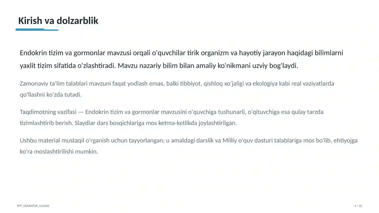 Endokrin tizim va gormonlar (8-sinf) 4