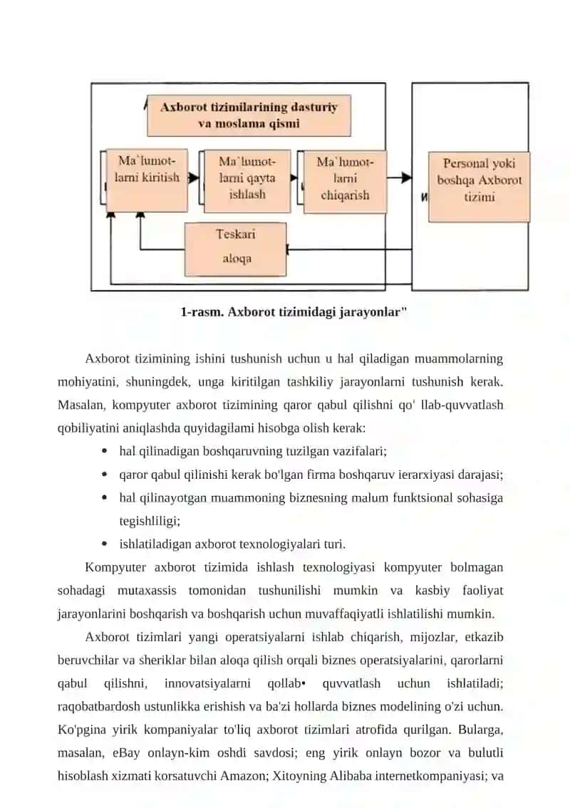 Axborot tizimlari va ularning turli sohalar 4
