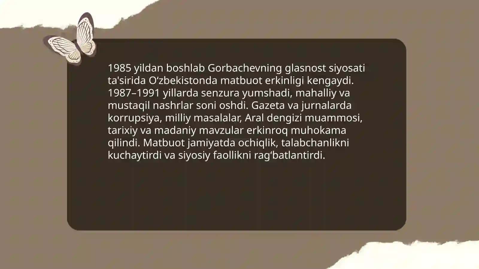 "Qayta qurish" yillarida Oʻzbekistondagi ijtimoiy-siyosiy vaziyat 4