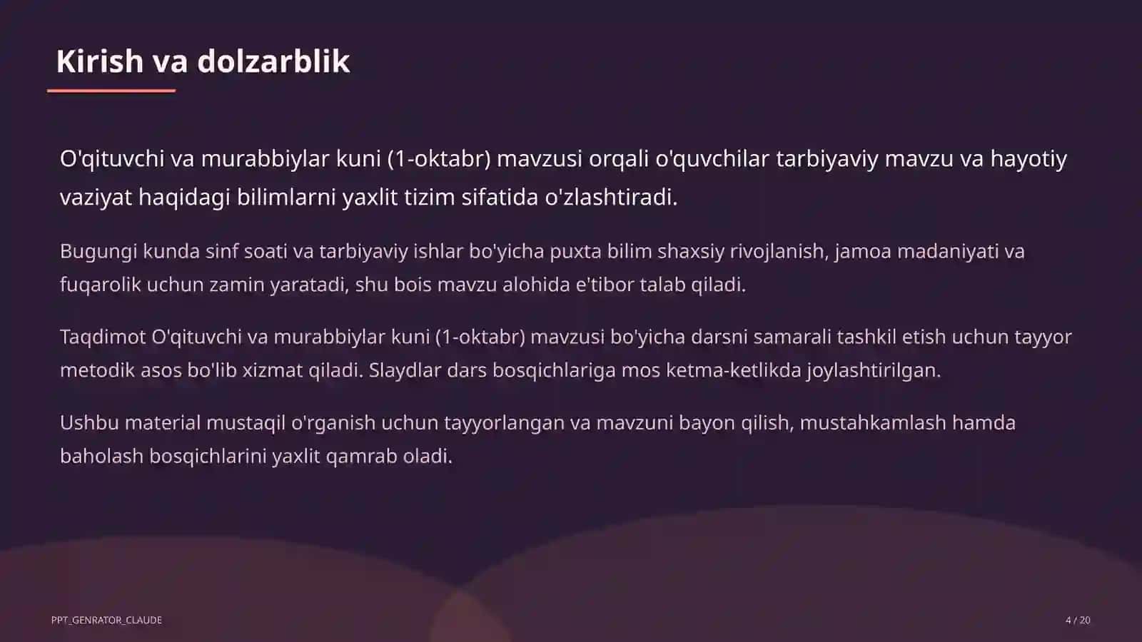 O'qituvchi va murabbiylar kuni 4