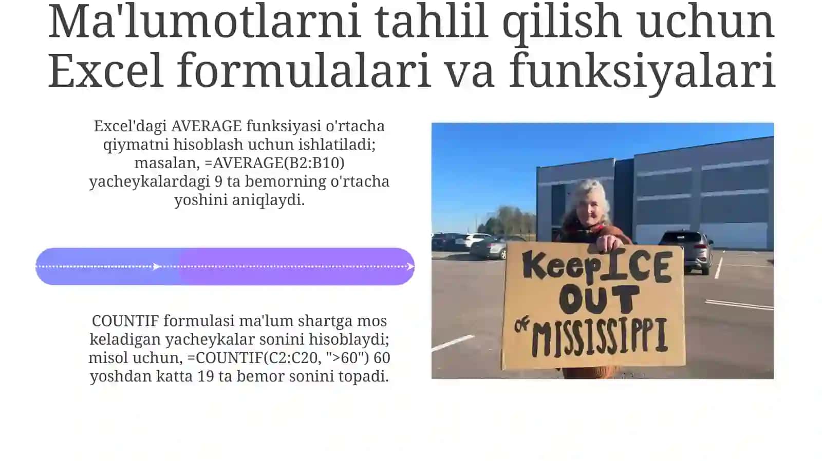 MS Excel dasturida tibbiy ma‘lumotlar bilan ishlash.Hisobotlar tayyorlash 4