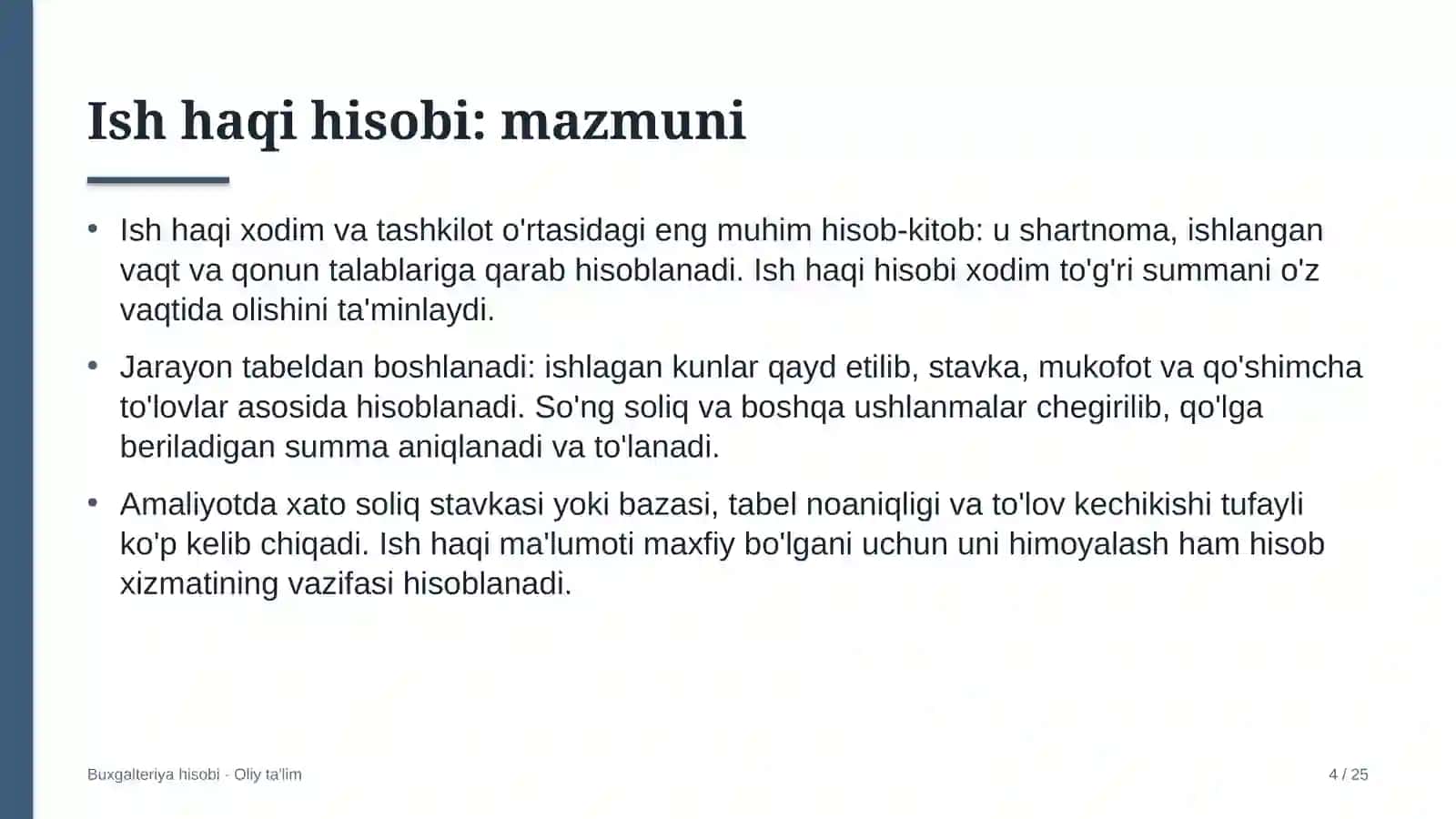Kasaba uyushmalarida ish haqi hisobi 4