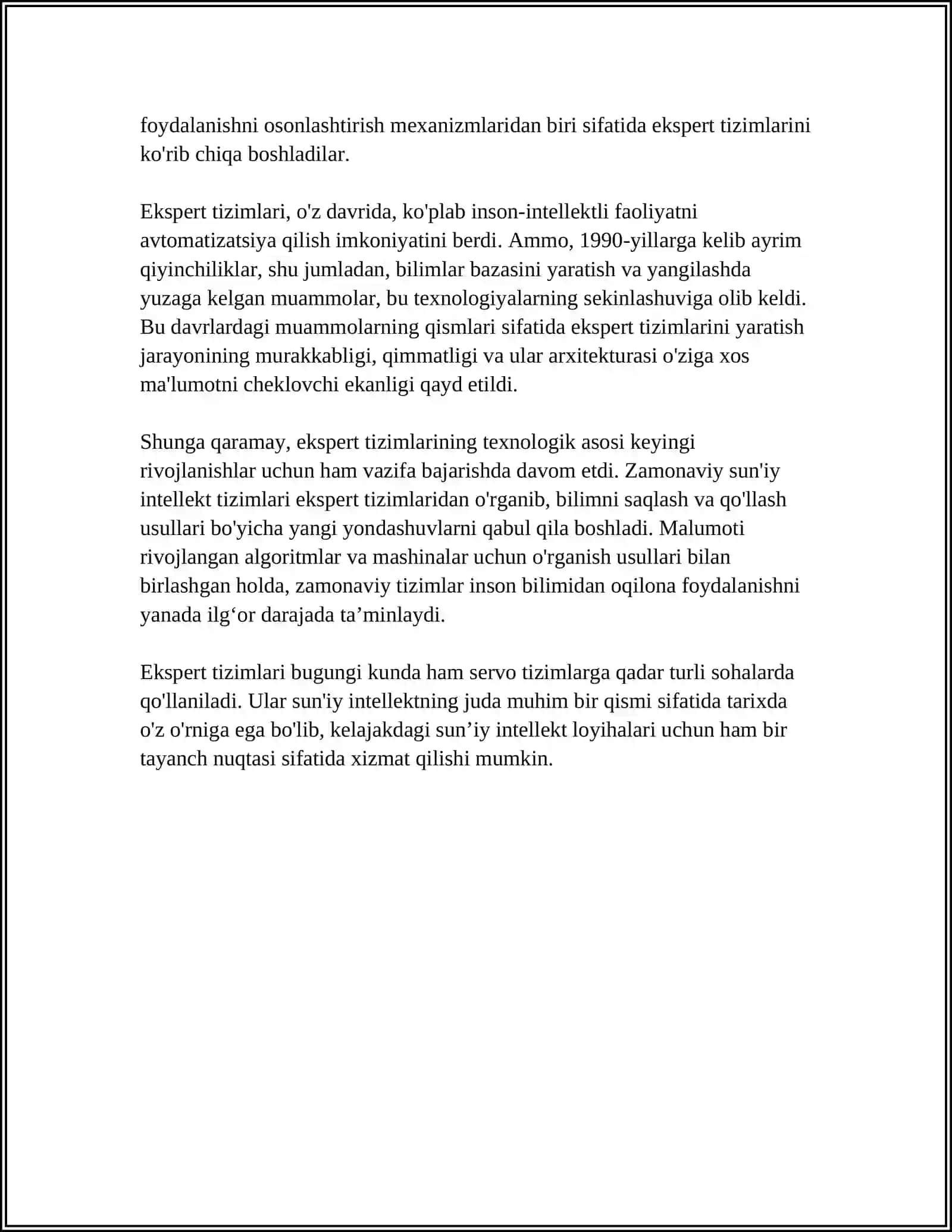 EKSPERT TIZIMLARI 4