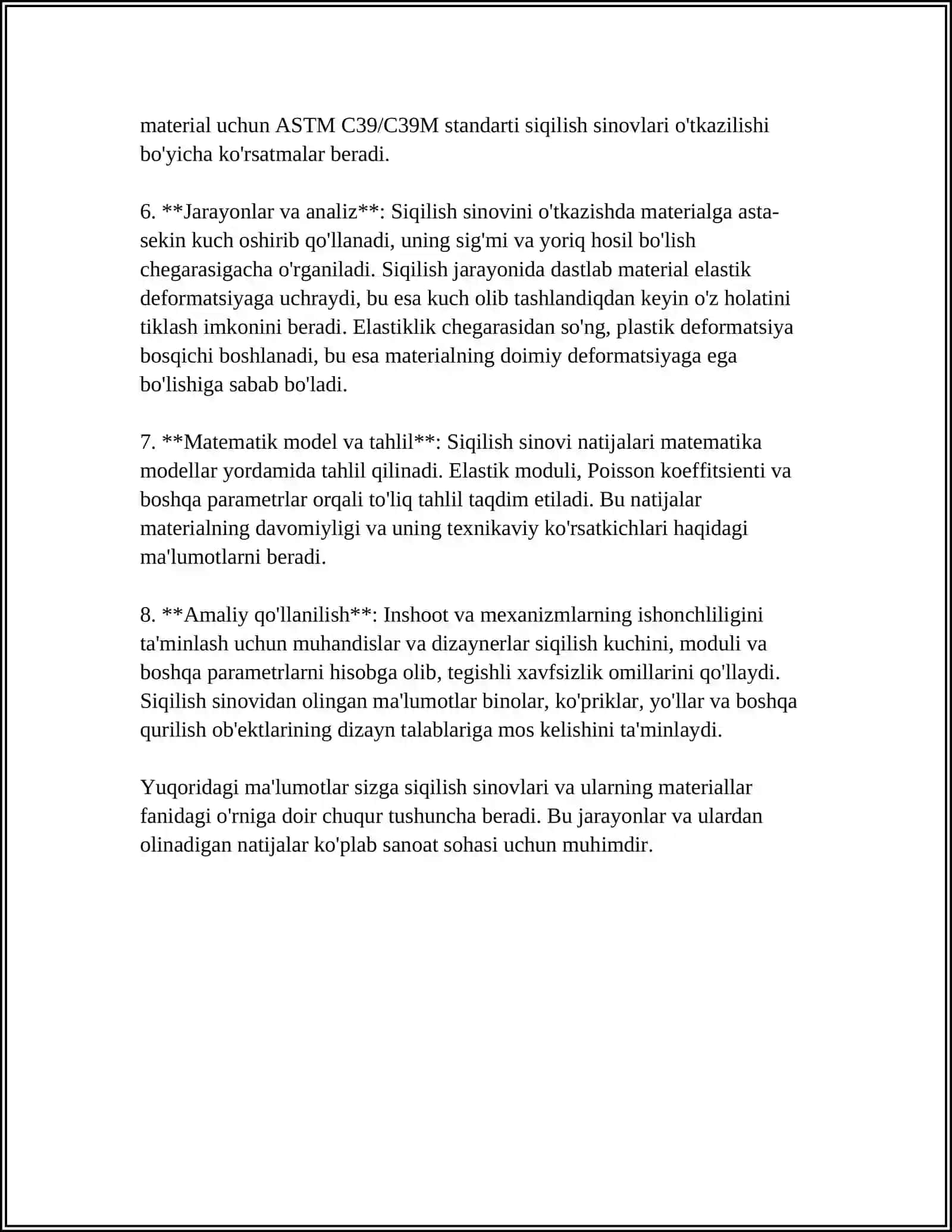 BETONLARNI SIQILISHGA BO'LGAN MUSTAHKAMLIGINI ANIQLASH USULLARI 4