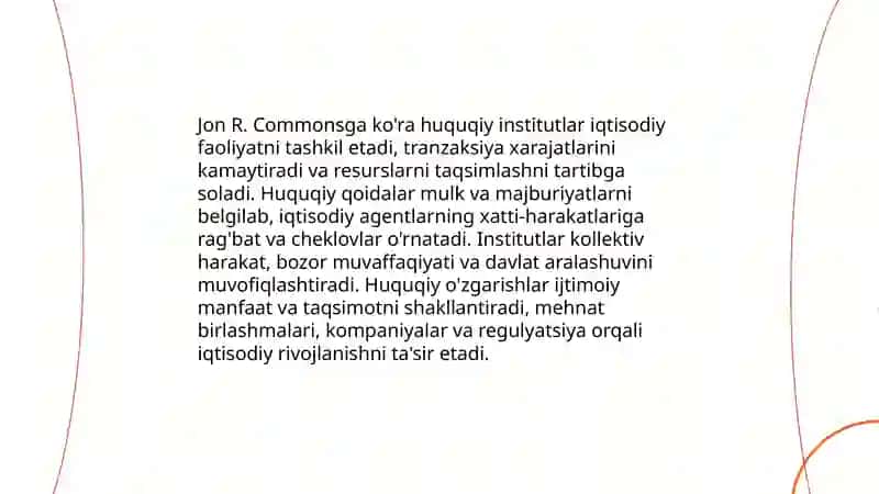Jon R.Kommons iqtisodiy fikrlari 4