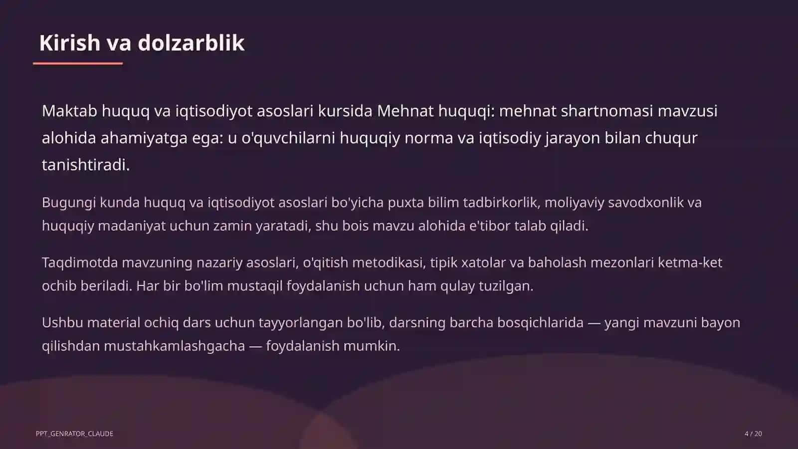 Mehnat huquqi: mehnat shartnomasi (9-sinf) 4