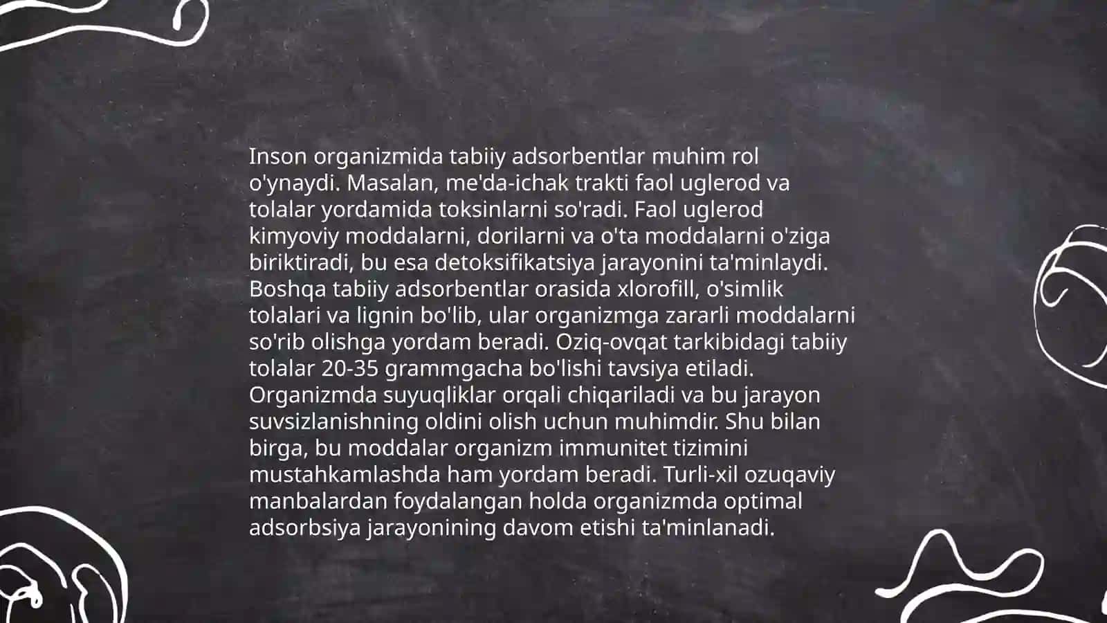 Adsorbsiya jarayonini inson organizmiga bog’liqligi va shu bilan bog’liq kasalliklar 4