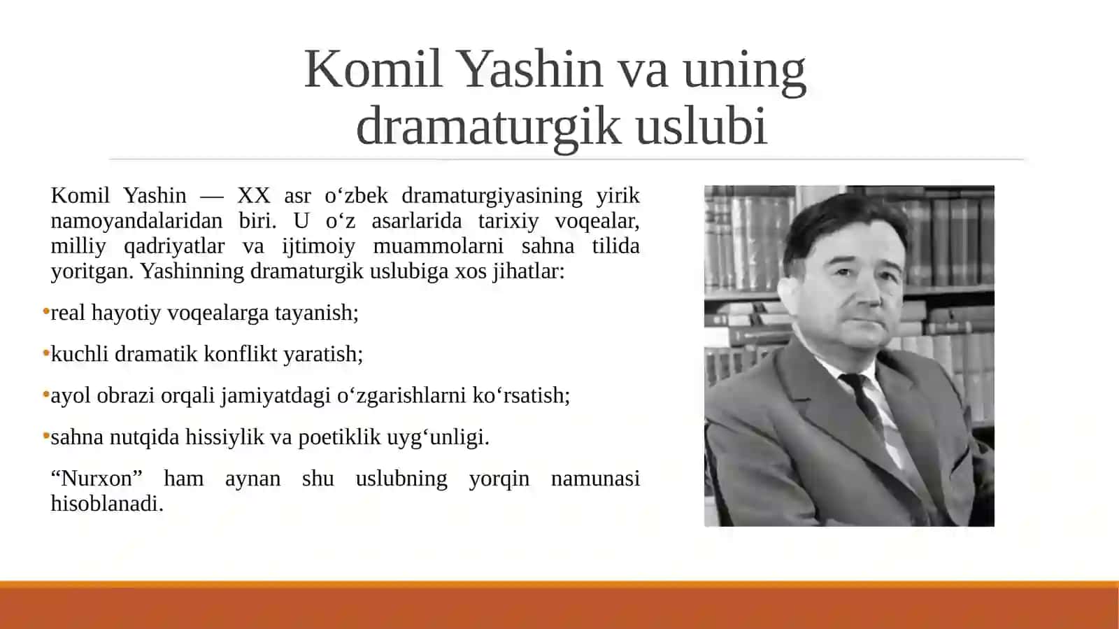 Komil Yashin asari Nurxon spektakilidan musiqali parcha .(Nurxon manalogi) 4