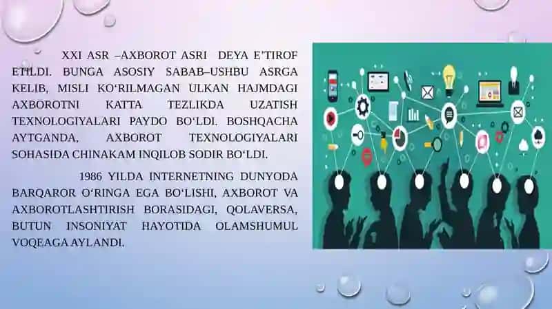 Axborotning jamiyatda TUTGAN o‘rni va ahamiyati 4