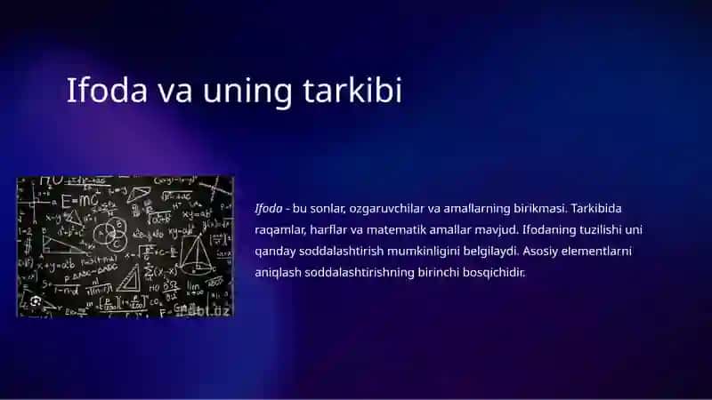 Ifodani soddalashtirish 4