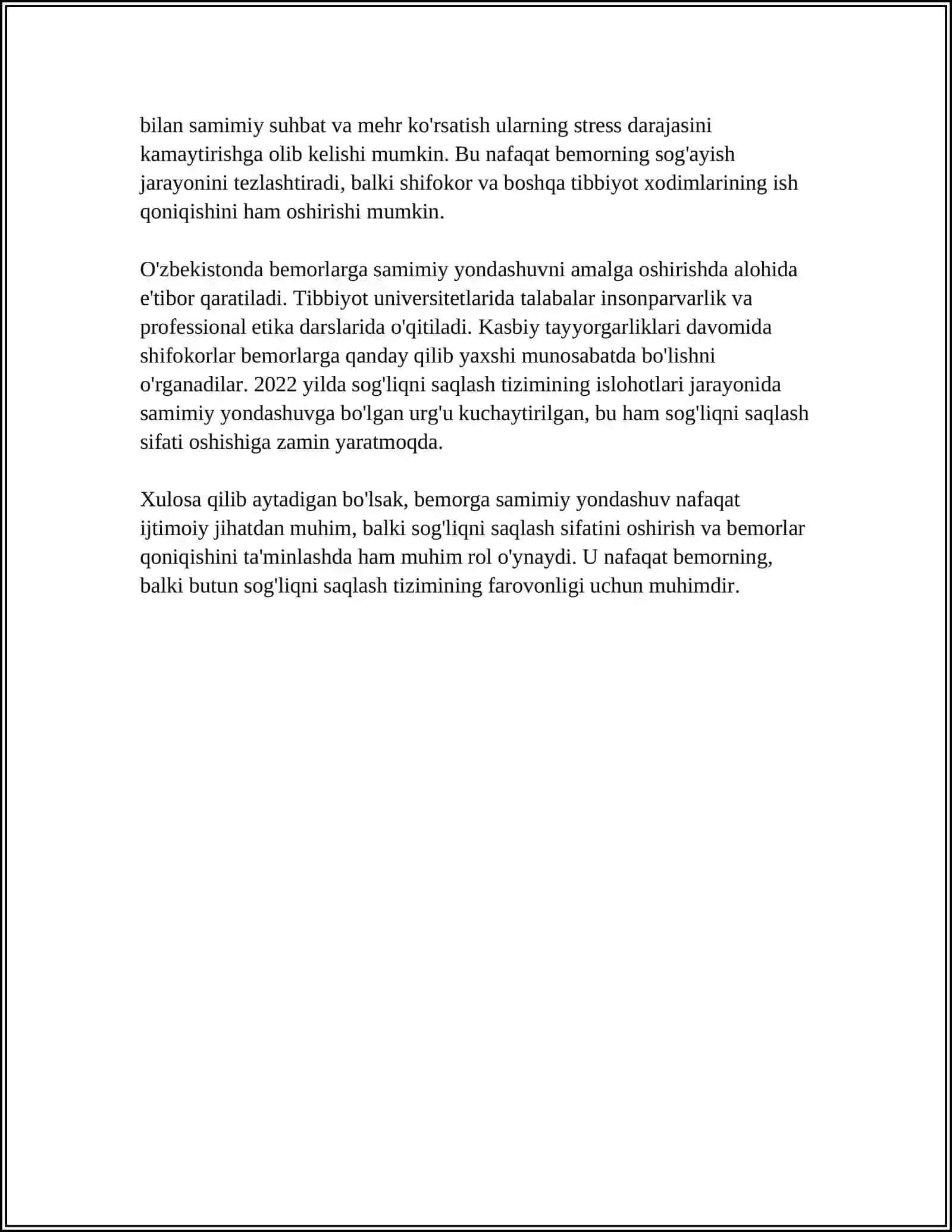 AMBULATORIYA SHAROITIDA BEMORLAR BILAN MUNOSABATDA BOLISH PSIXOLOGIYASI 4