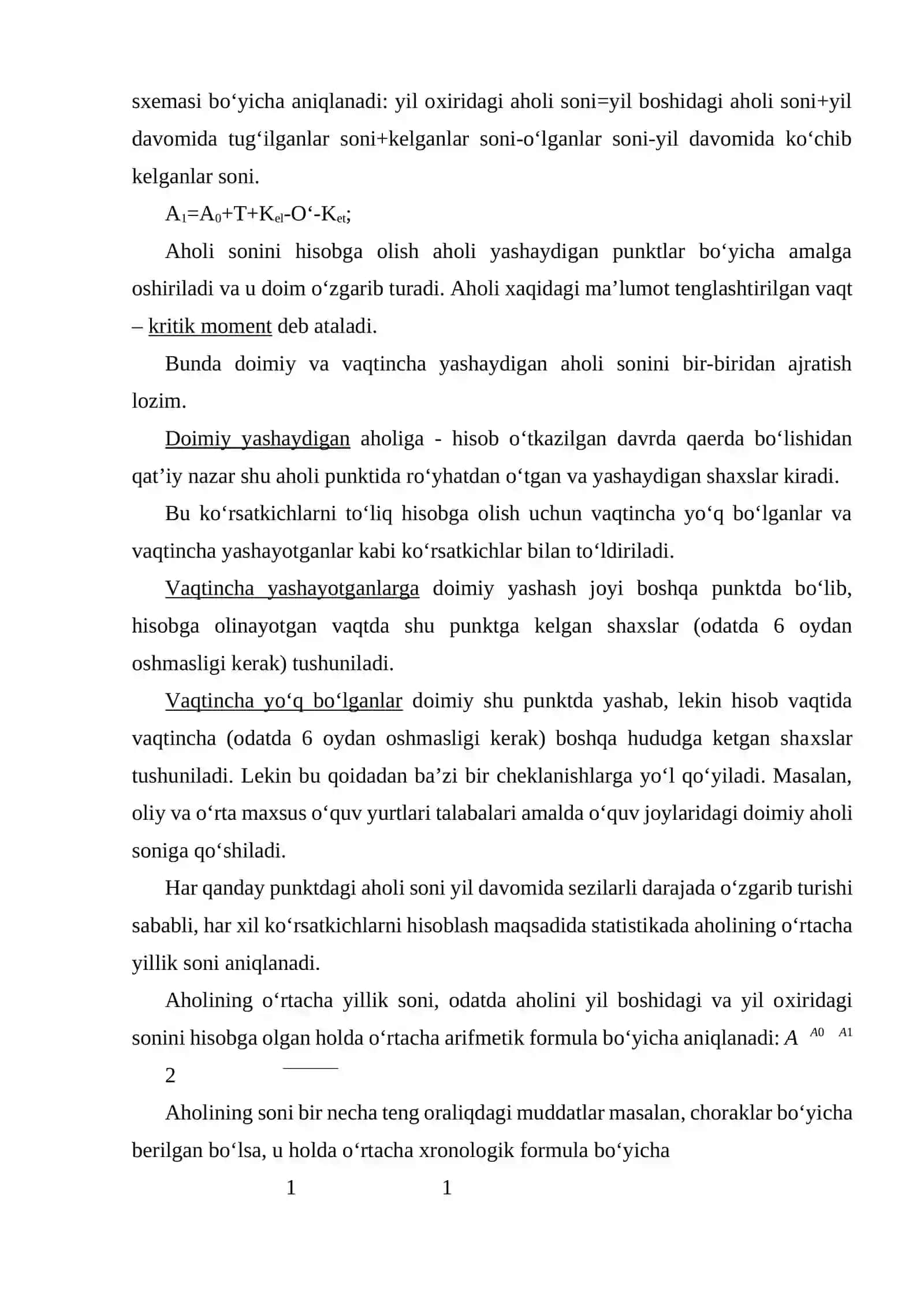 Aholi statistikasi 4