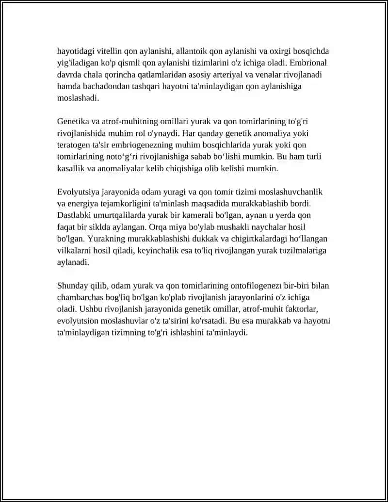 ODAM A'ZOLARINING ONTOFILOGENEZI 4