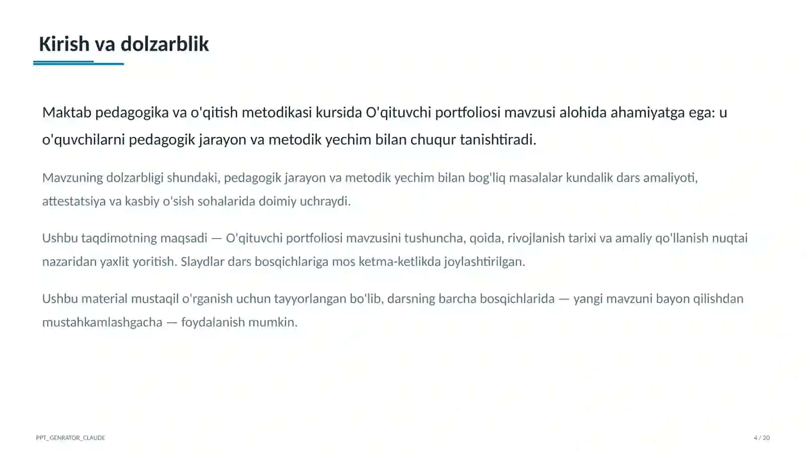 O'qituvchi portfoliosi 4