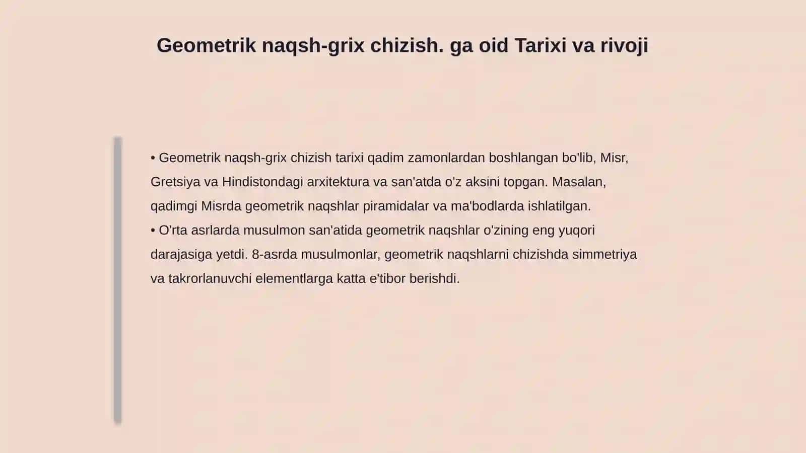 Geometrik naqsh-grix chizish 4