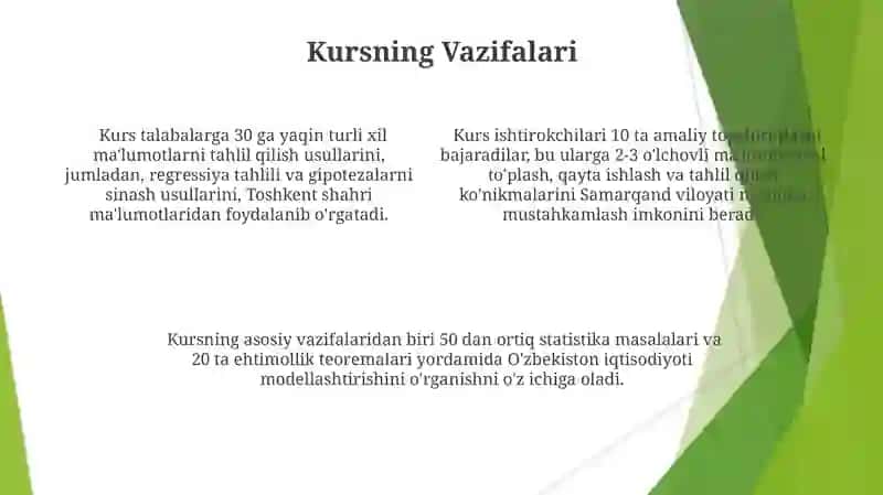 Ehtimollik va Statistika kursi 4