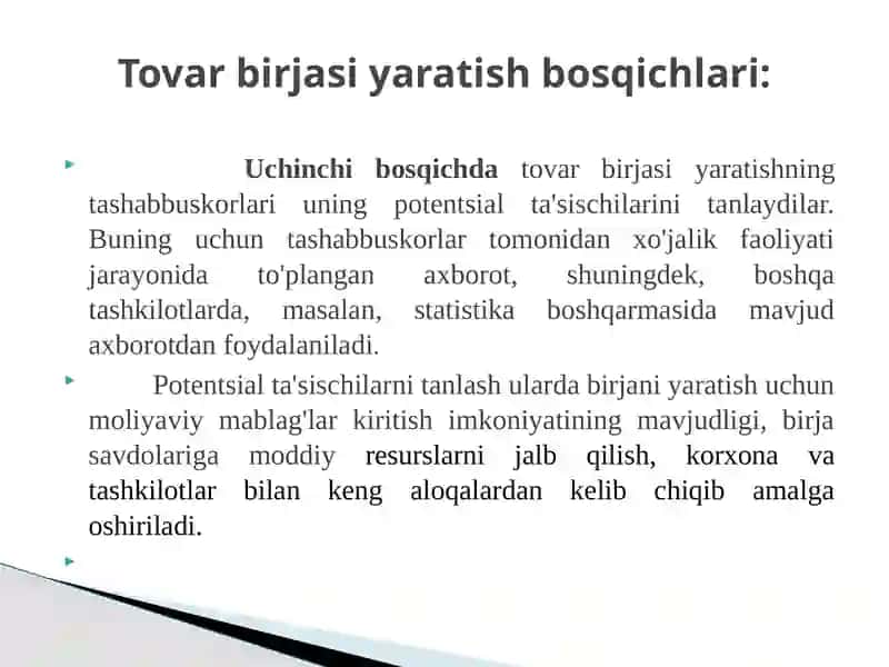 Birja savdosini tashkil qilish 4