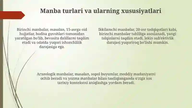 Tarixiy manbalar tahlili 4