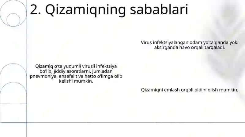 Bolalar Va OʻSmirlarda Tarqalgan Mavsumiy Kasalliklar. Qizamiq 4