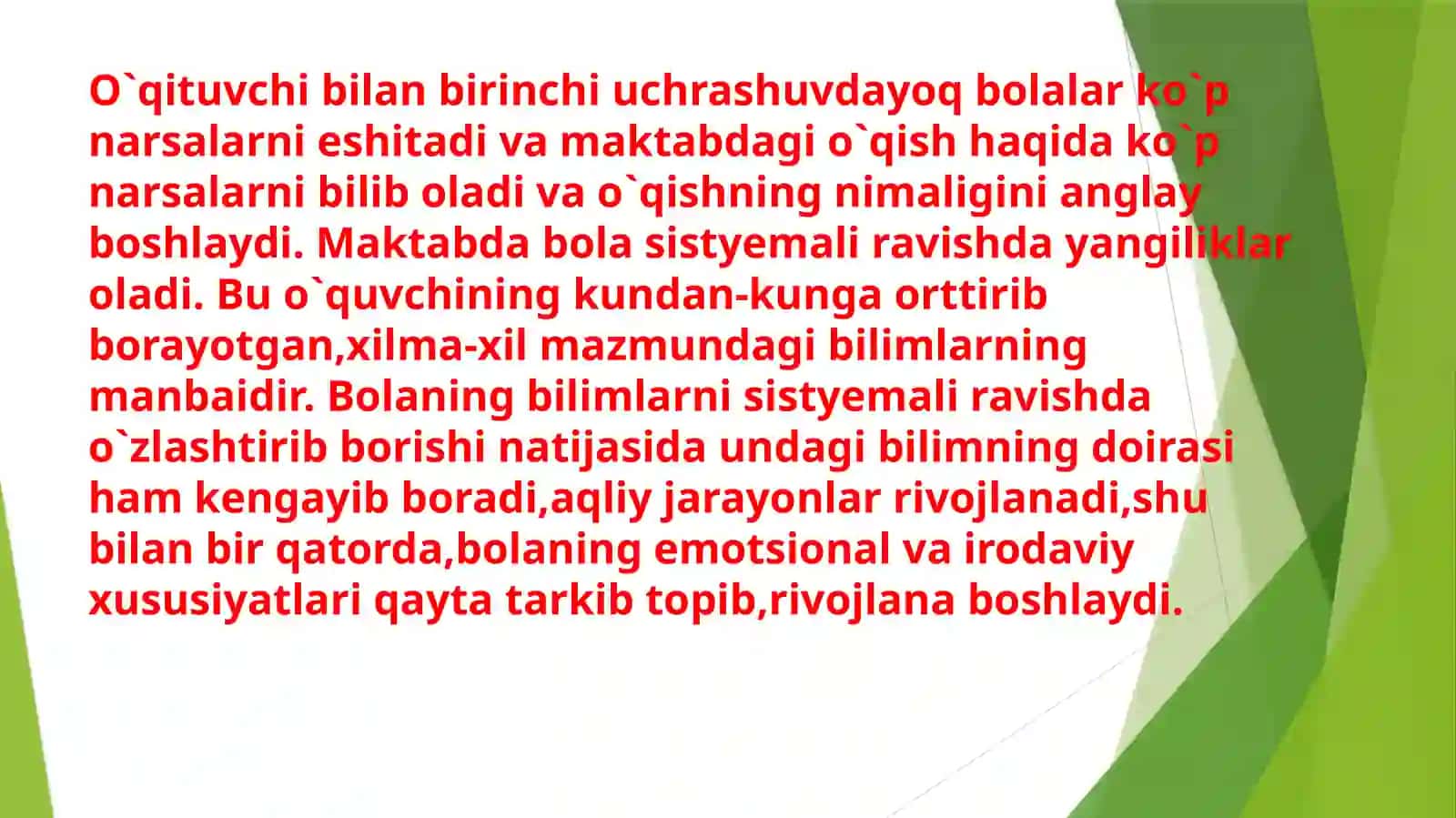 21-Mavzu:Kichikmaktabyoshidavridapsixikrivojlanishxususiyatlar 4