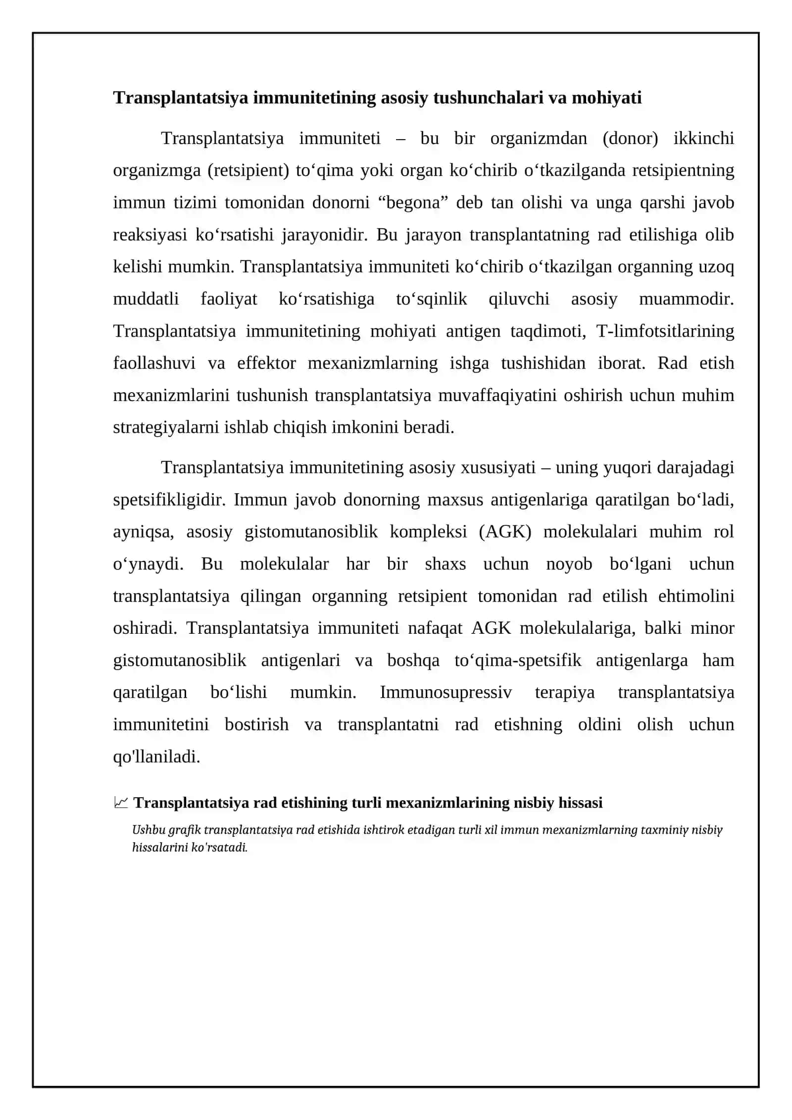 Transplantatsiya immunitetining asoslari va rad etish mexanizmlari 4