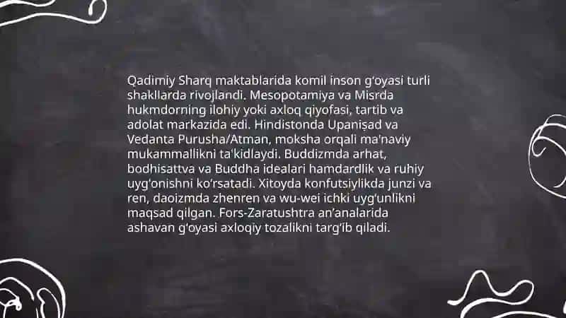 Sharq falsafasi "komil inson" tushunchasi 4
