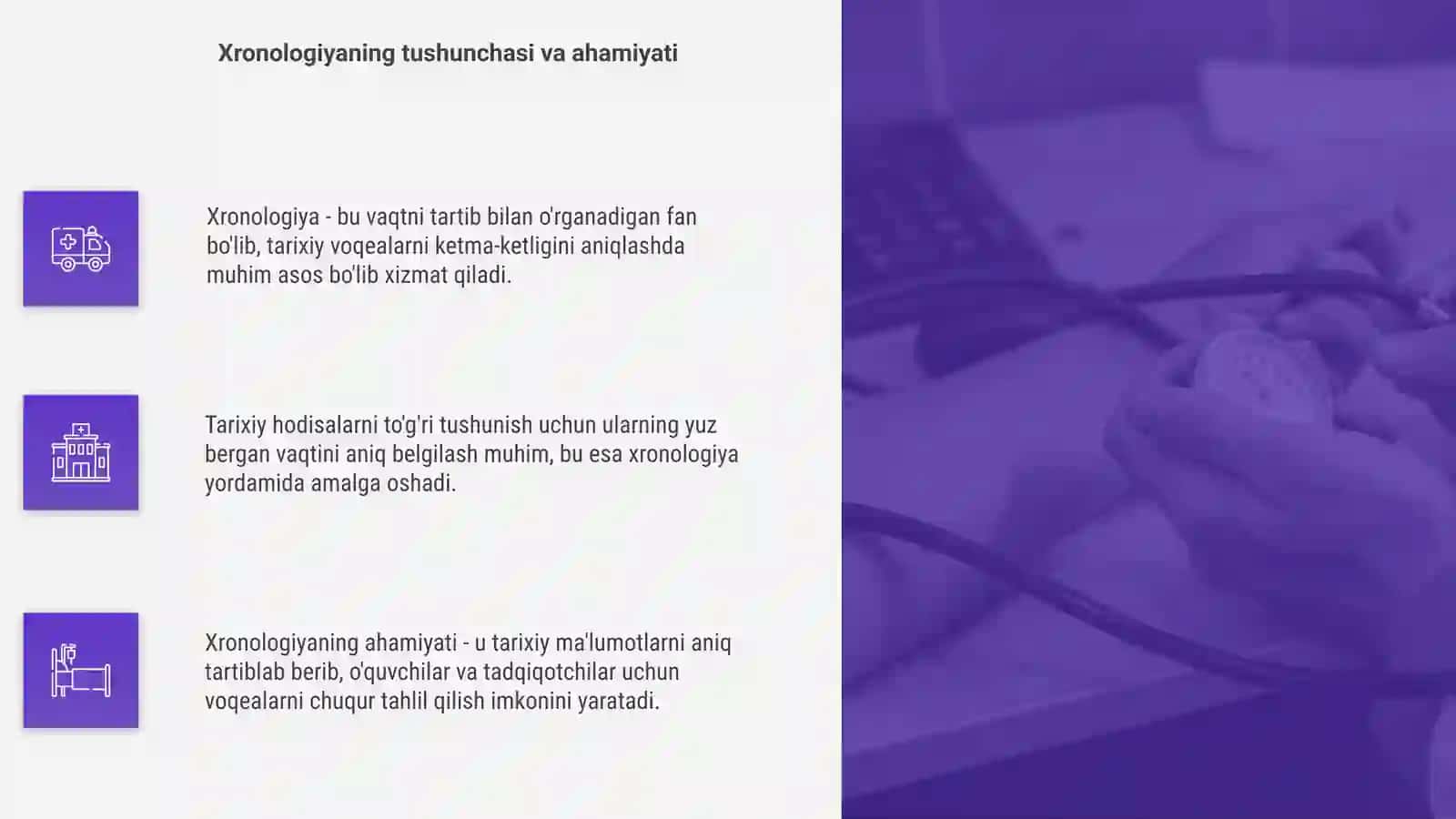 Xronologiyaning tarix sohasini organishi 4