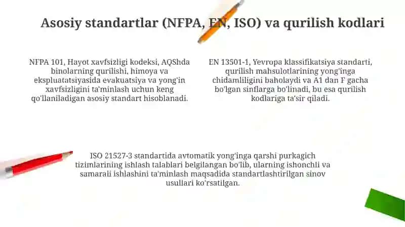 Yongʻinxavfsizligi boʻyicha xalqaro standartlar va talablar 4