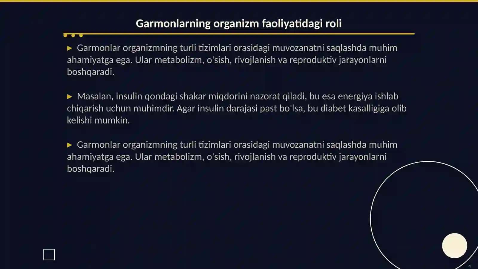 Garmonlarning organizmdagı ahamyati 4