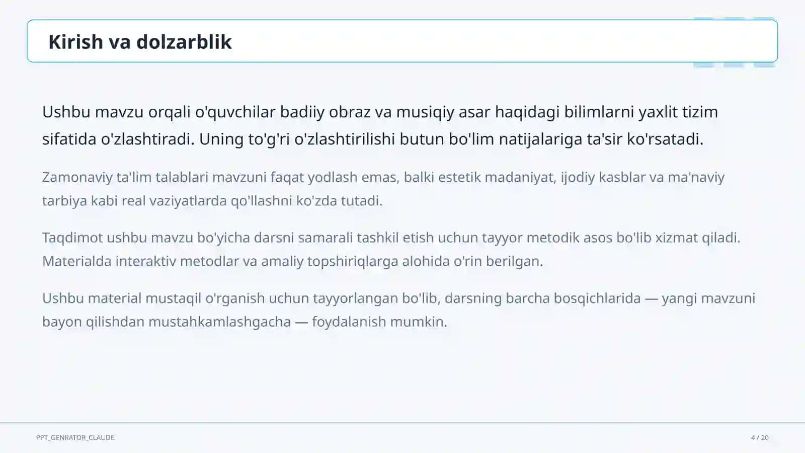 Me'morchilik yodgorliklari: Registon va Ichan-qal'a (6-sinf) 4