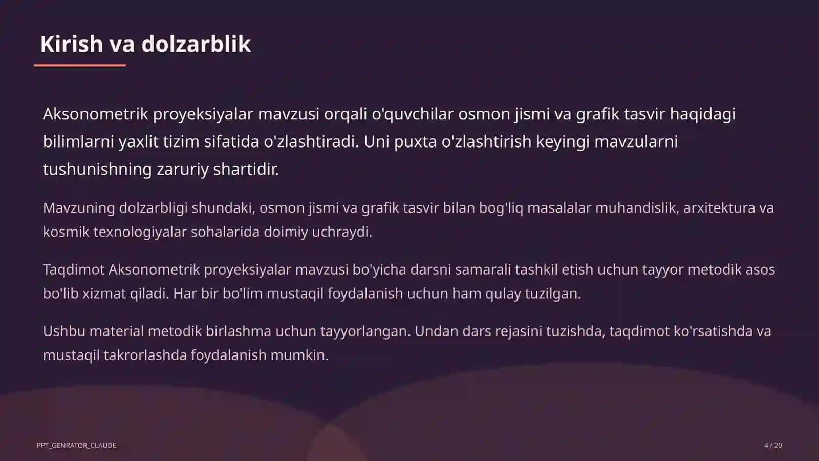 Aksonometrik proyeksiyalar (8-sinf) 4