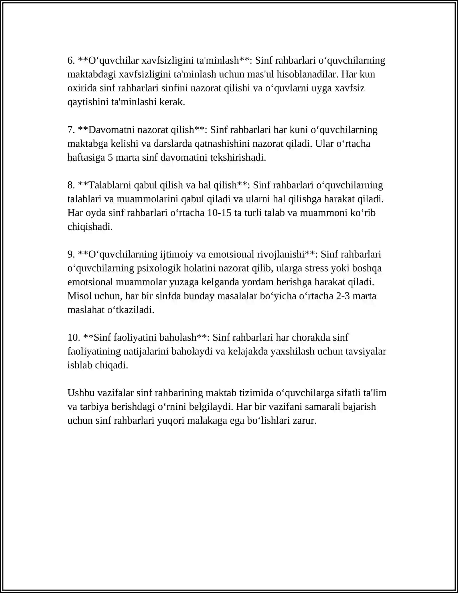 SINF RAHBARLIGI TIZMI 4
