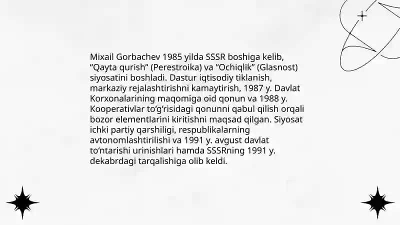 Qayta qurish siyosati 4