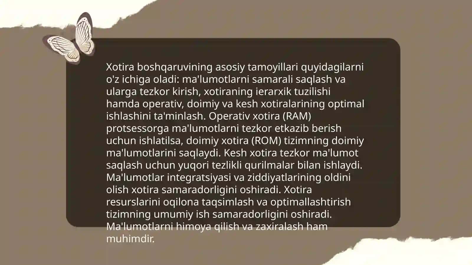 Operatsion tizimlarda Xotira taqsimoti, segmentatsiya va paging usullari 4