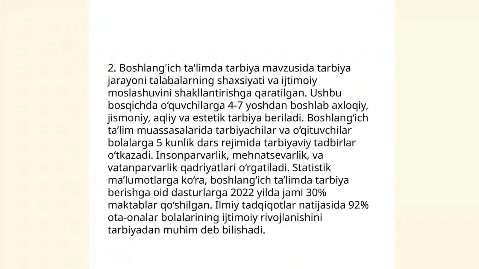 Shaxsning rivojlanishi,tarbiyasi va ijtimoiylashuvi 4