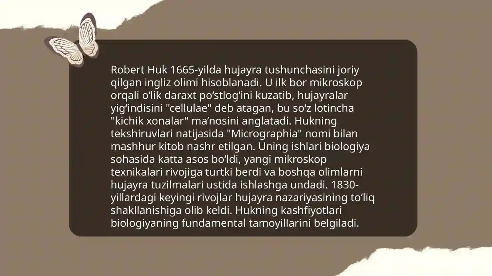 Hujayra nazariyasi tarixi va xozirgi holati 4