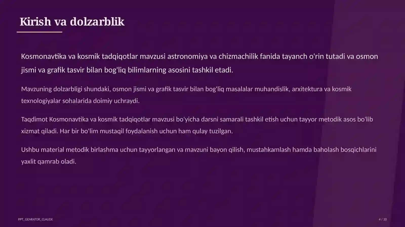 Astronomiya va chizmachilik (8–11) 4