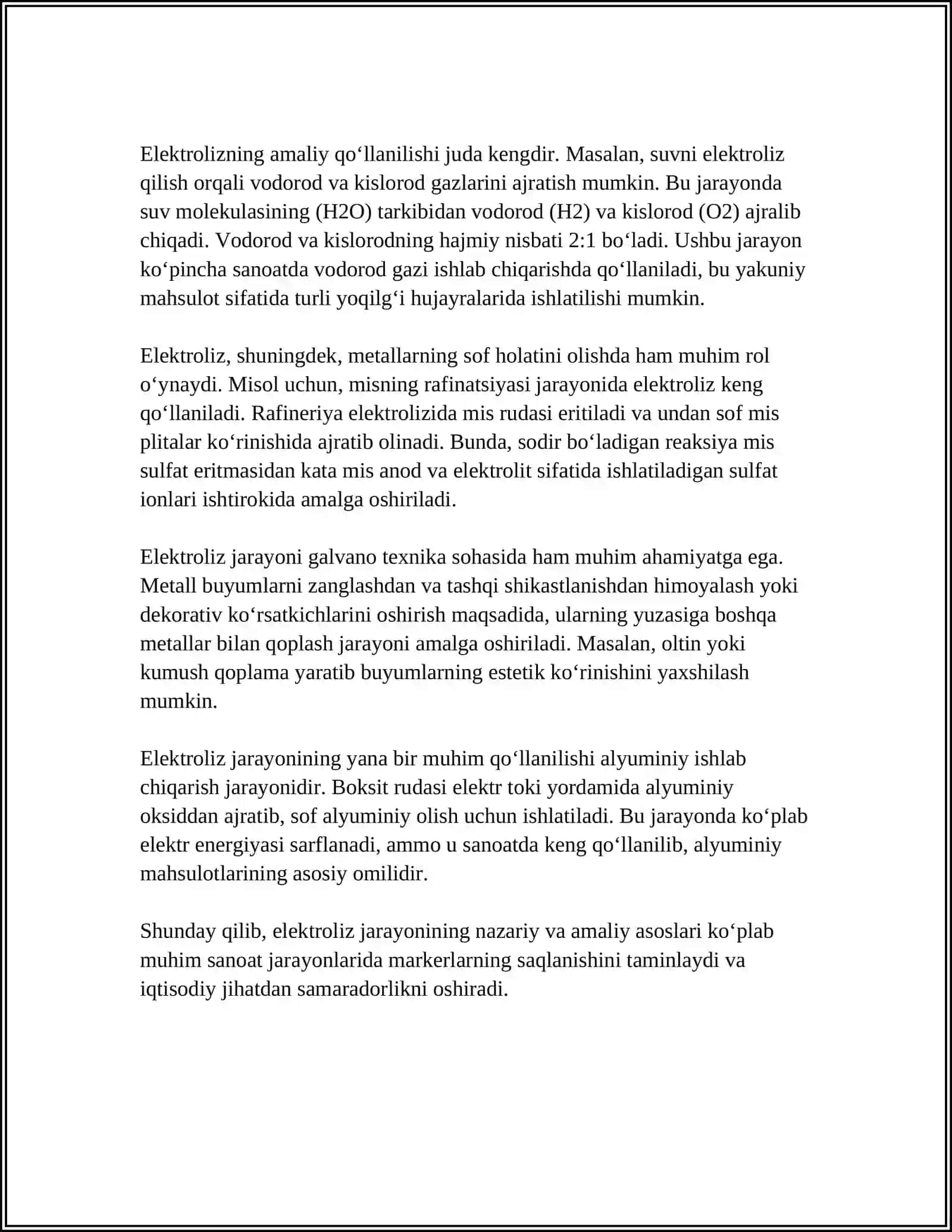ELEKTROLIZNING ASOSLARI 4