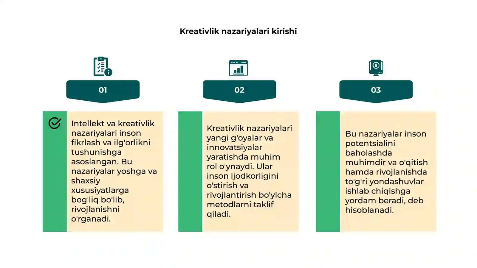 Intellekt va kreativlik nazariyalari 4