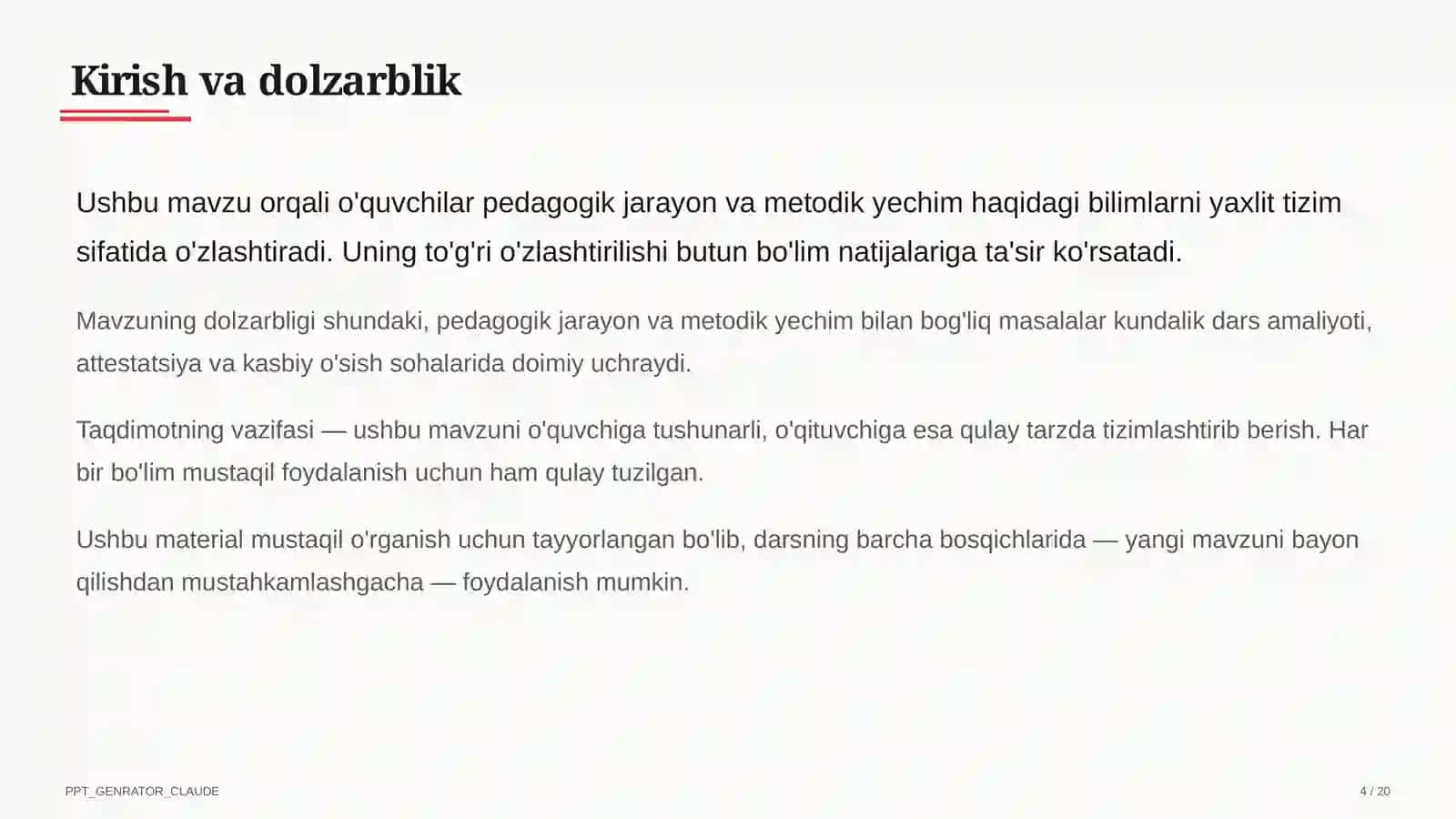 O'qituvchining nutq madaniyati va pedagogik muloqot 4