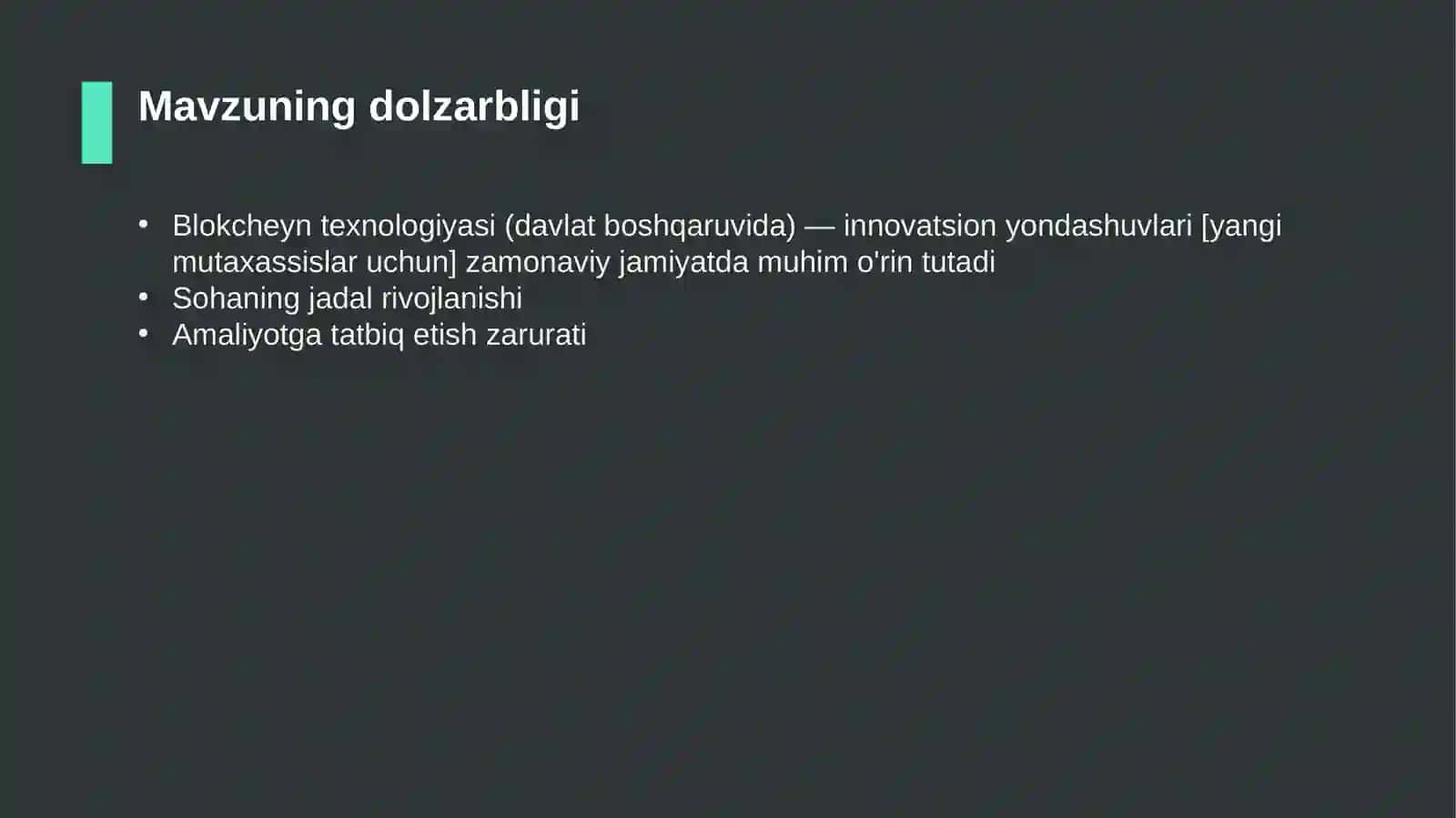 Blokcheyn texnologiyasi (davlat boshqaruvida) — innovatsion yondashuvlari [yangi mutaxassislar uchun] 4