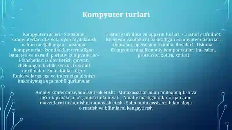 OʻQuv Amaliyotga BagʻIshlangan Konferensiyada Qatnashish 4