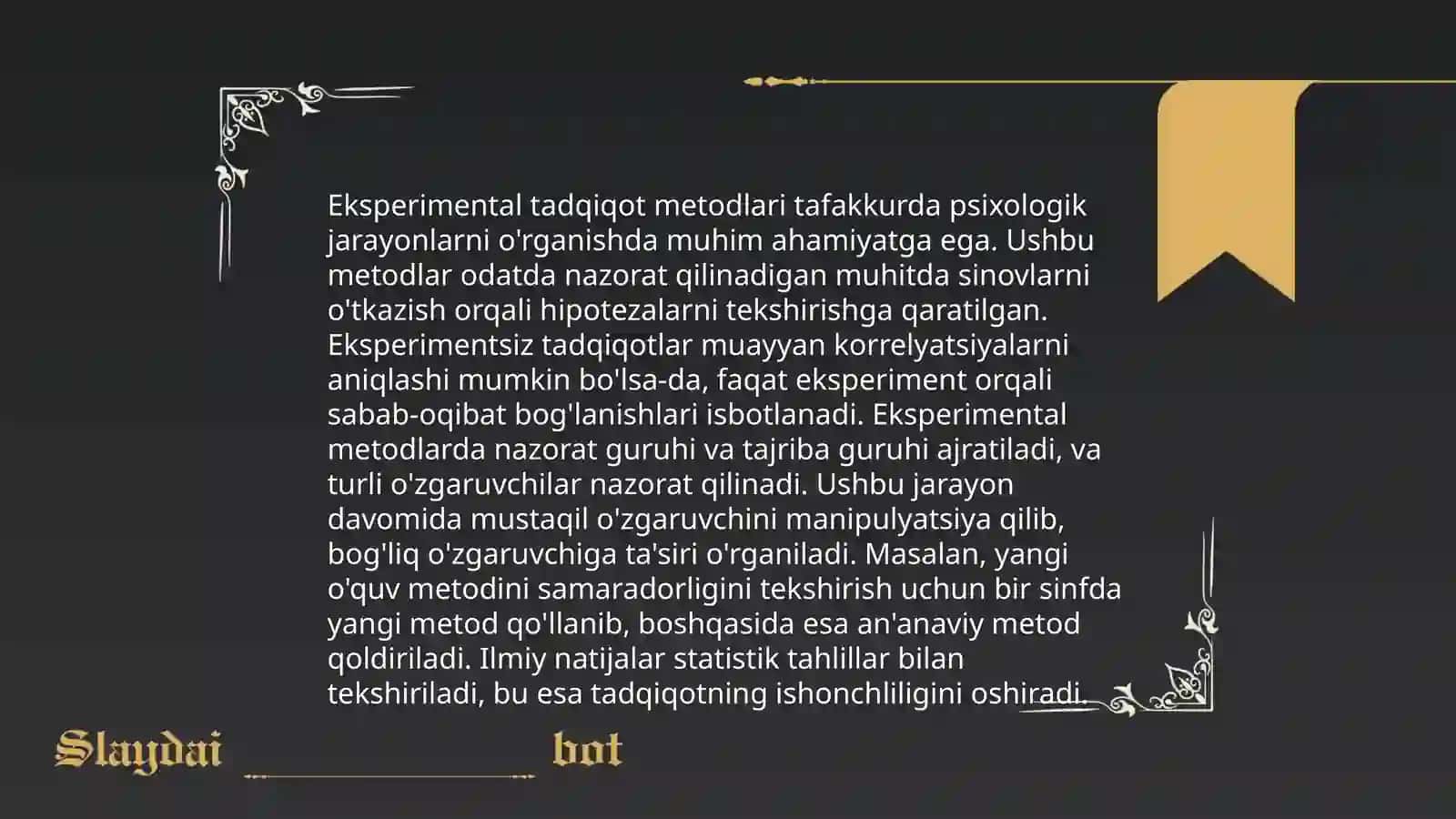 Tafakkurning eksperimental tadqiq etishning asosiy yonalishlari 4