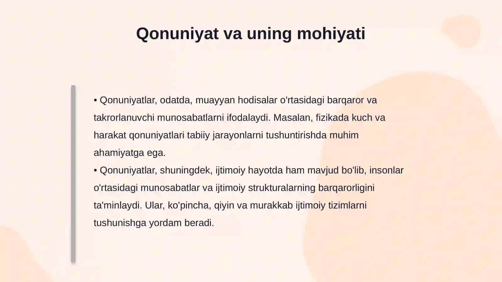 Falsafada qonun va qonuniyat ( qonun turlari) 4